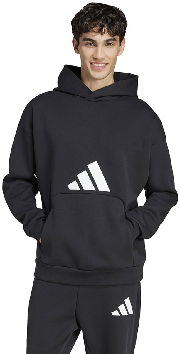 Adidas Future Icons 3 Bar Logo Hoodie L Regular Man Zwart