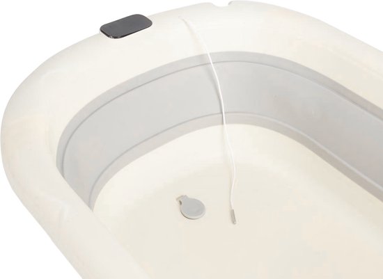 PIPIPOXER Opvouwbaar babybadje met digitale thermometer en badzitje geschikt voor baby's van 0 tot 36 maanden Grijs van Merkloos — afbeelding 4