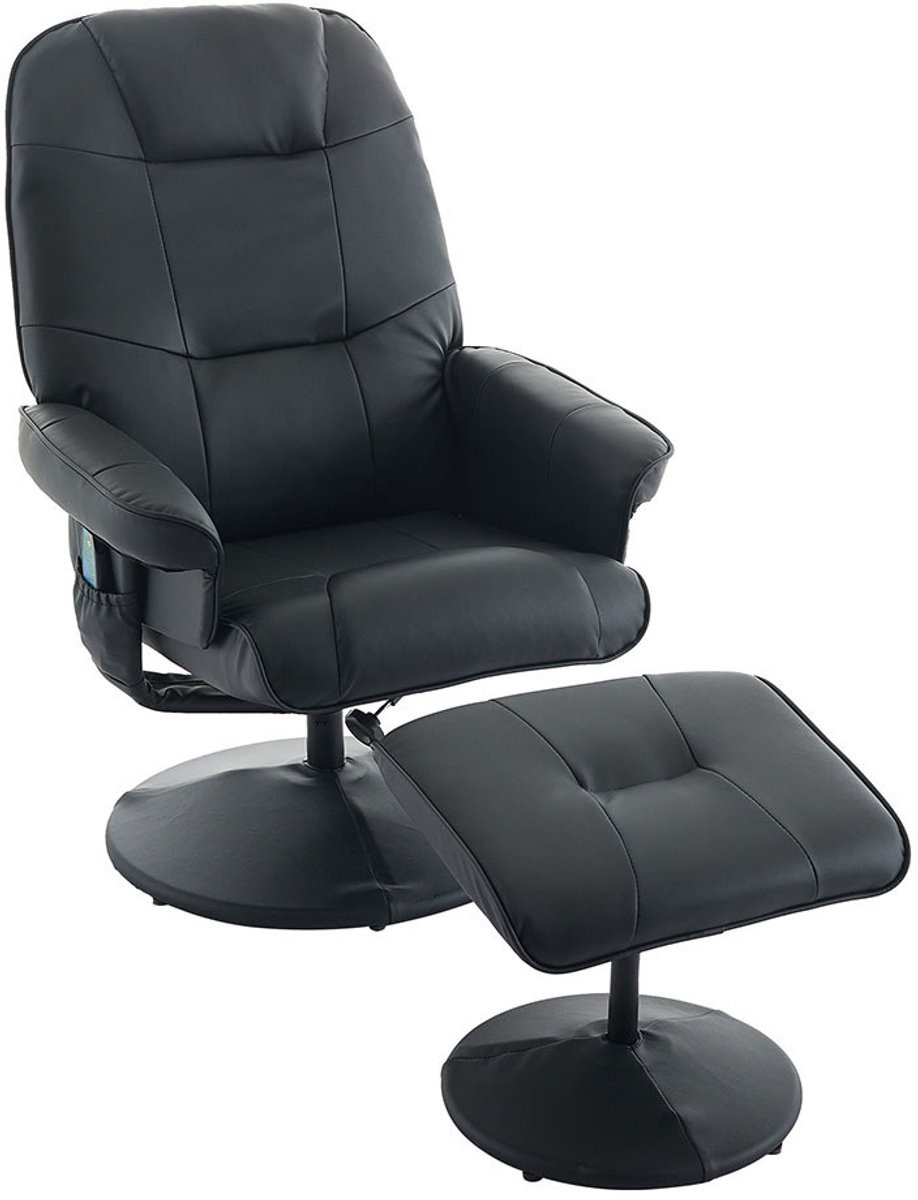 BLACK COLORS Massagefauteuil met Verwarming en Voetensteun - afbeelding 2
