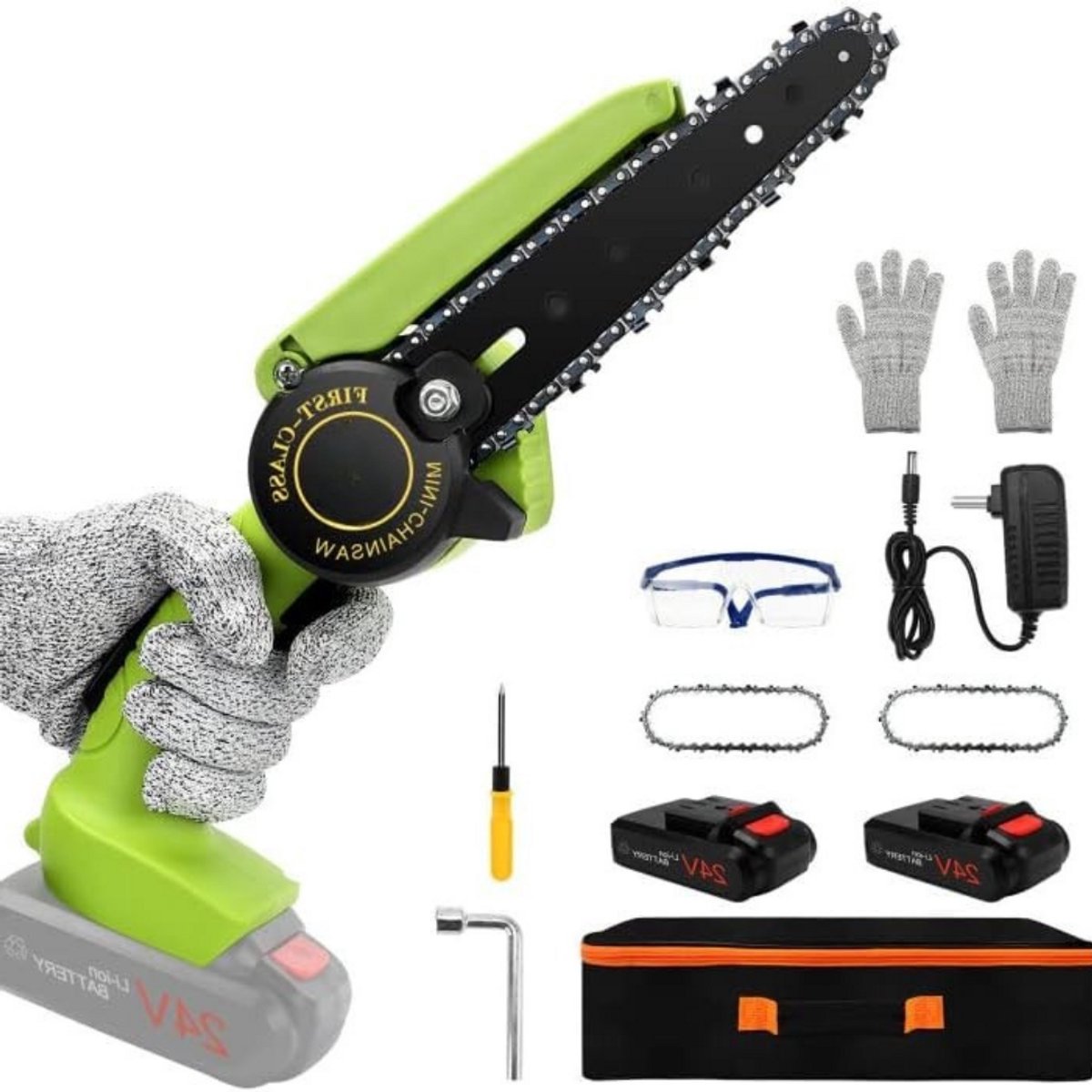 Lexium Mini Kettingzaag - Elektrisch - Mini Kettingzaag Met Accu - Elektrische Snoeischaar - Accu Snoeischaar - Kettingzaag Accu