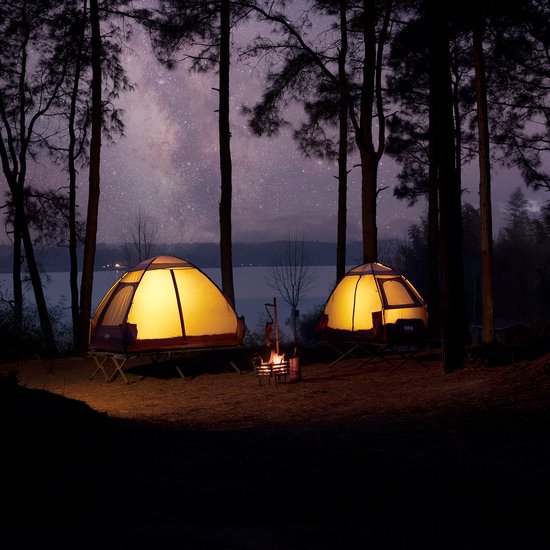 SoBuy OGS32-II-L-HG Opblaasbare Camping Tent - Grijze Textiel 193x145cm van Merkloos — afbeelding 5