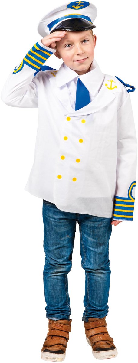Verkleedkleding 2,5-6 jaar Kapitein inclusief pet - Educo