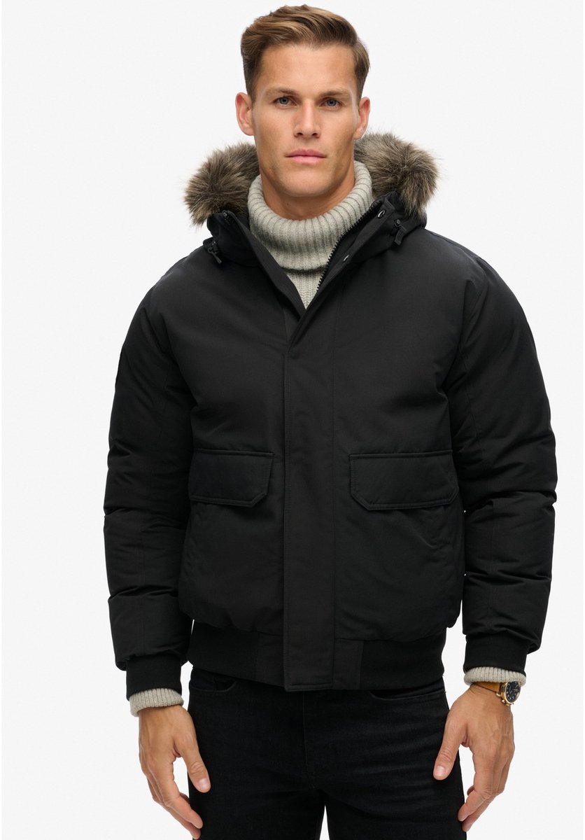 Superdry Everest Faux Fur Bomberjack Heren Gewatteerde jassen Zwart