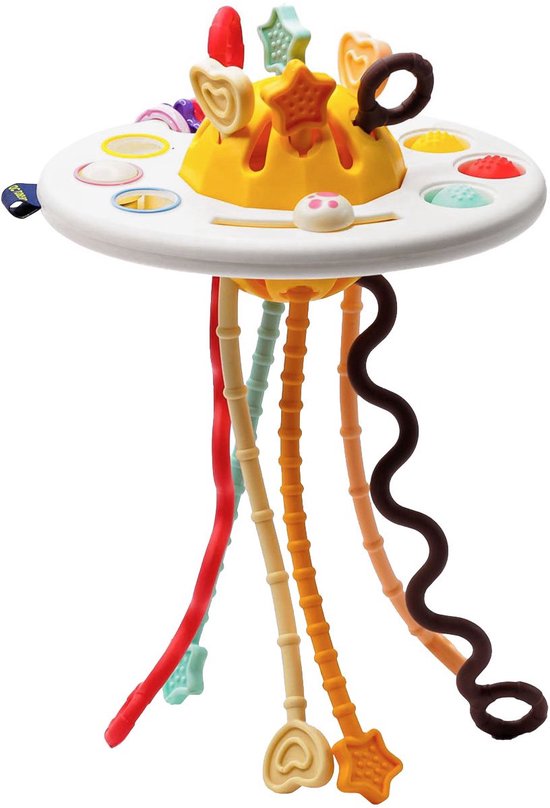 ZoeZo Design - Baby Speelgoed - Montessori Speelgoed - Kinderen - Speelgoed - Baby's - Ufo Speelgoed - Kraamcadeau - Educatief - 3 Tot 24 Maanden - Reisspeelgoed - Ontwikkeling - Fijne Motoriek - Sensorisch Speelgoed - Peuters