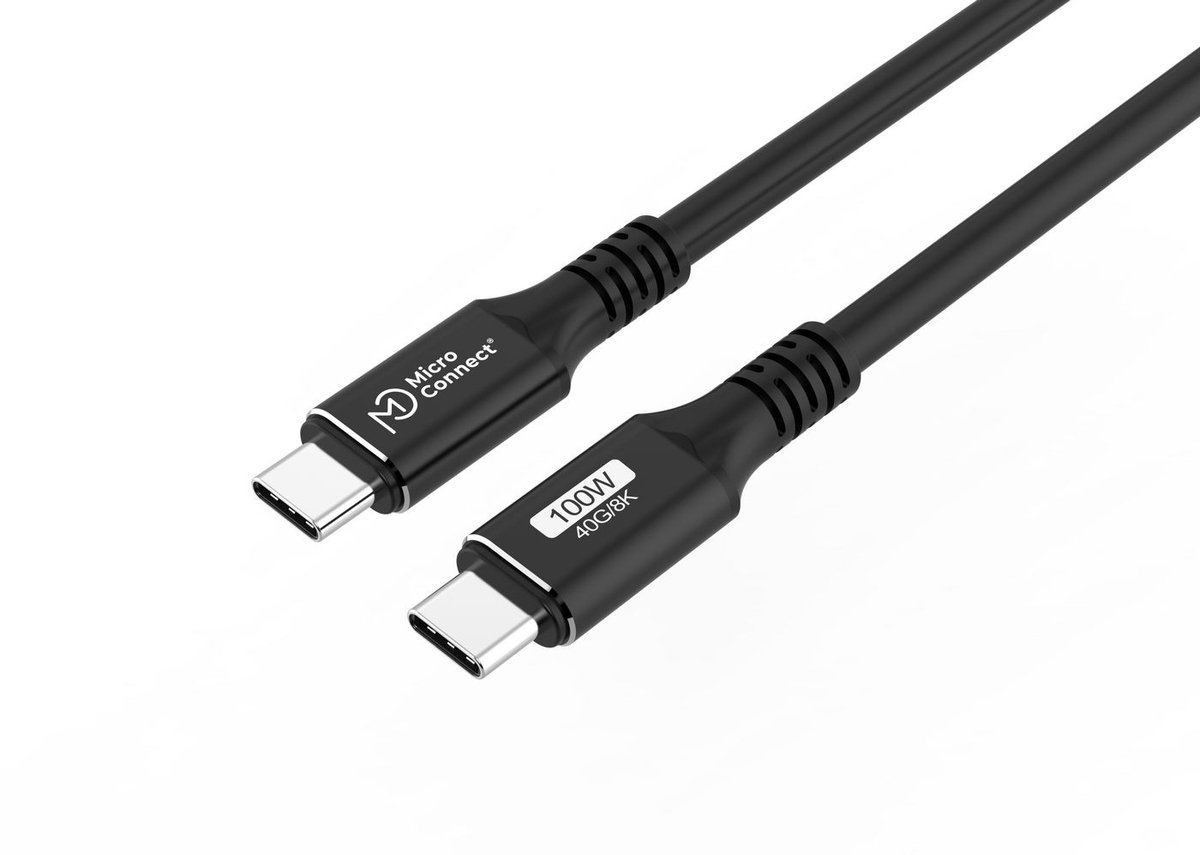 Microconnect USB4CC3 USB-kabel USB4 Gen 3x2 3 m USB C Zwart