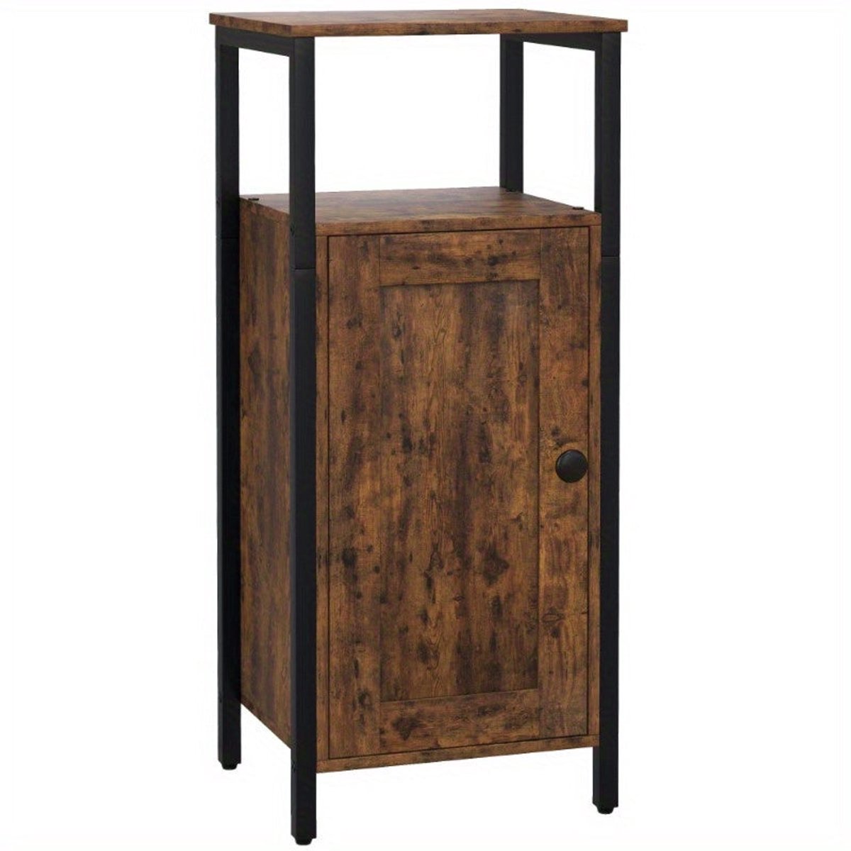 Corenia Sidetable – Consoletafel – Bijzettafel – Wandtafel – Industrieel – Verstelbaar Legblad – Robuust Metalen Frame – Compact 34x30x80 cm brown