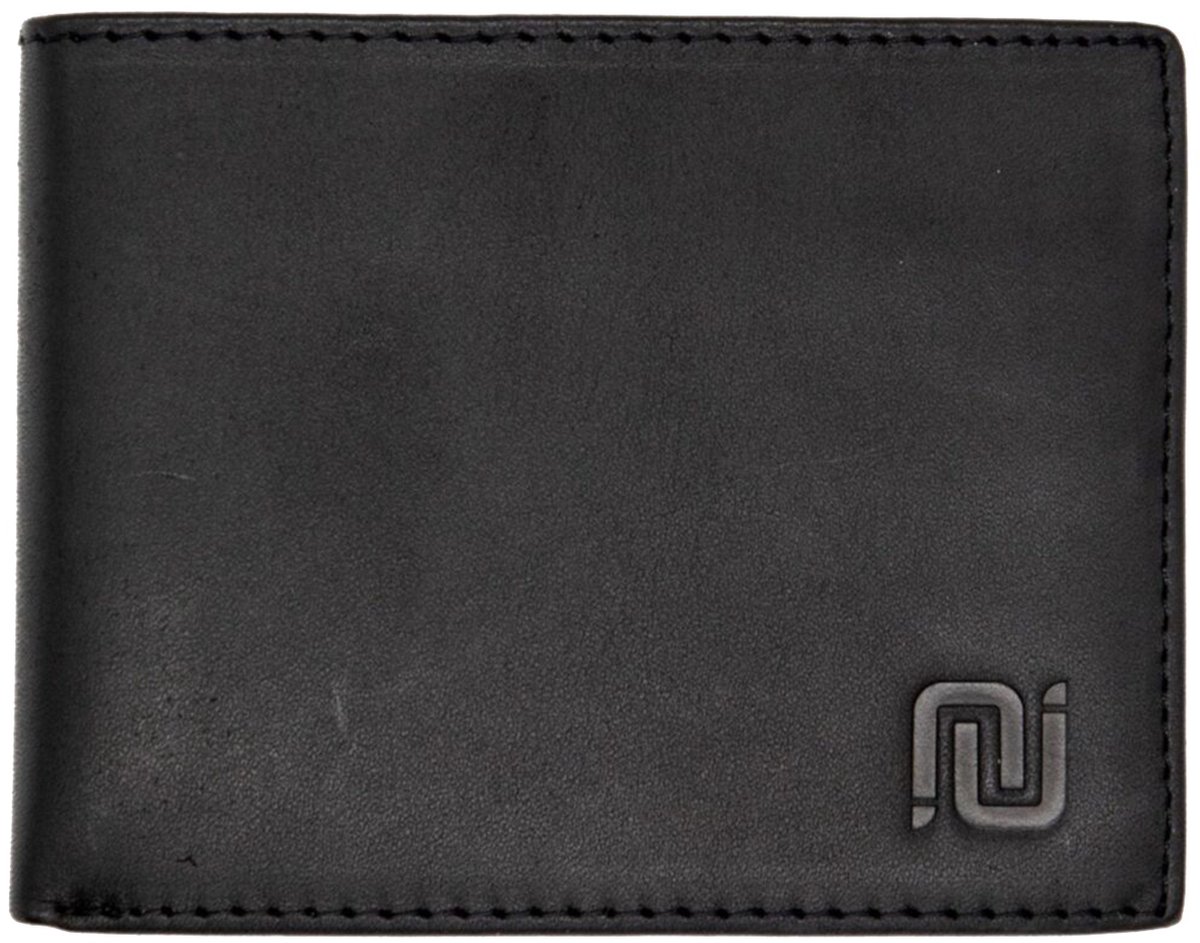 NEGOTIA Elite - Leren Portemonnee Heren - Pasjeshouder Mannen - 100% Luxe Top-Grain Leer - Zwart