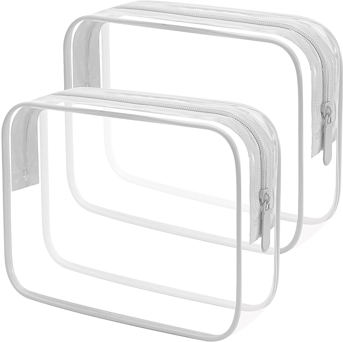 Transparante Reis Toilettas - TSA-goedgekeurd Waterdicht PVC - 2 stuks
