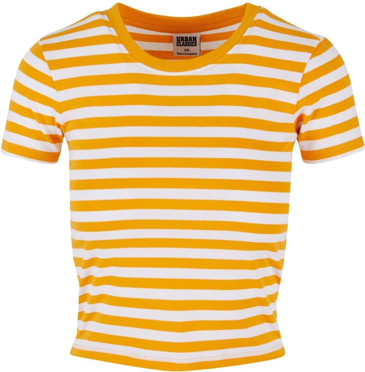 Urban Classics Short Striped Crop top 5XL Wit