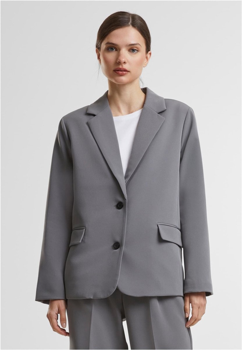 Urban Classics Long Blazer L Grijs