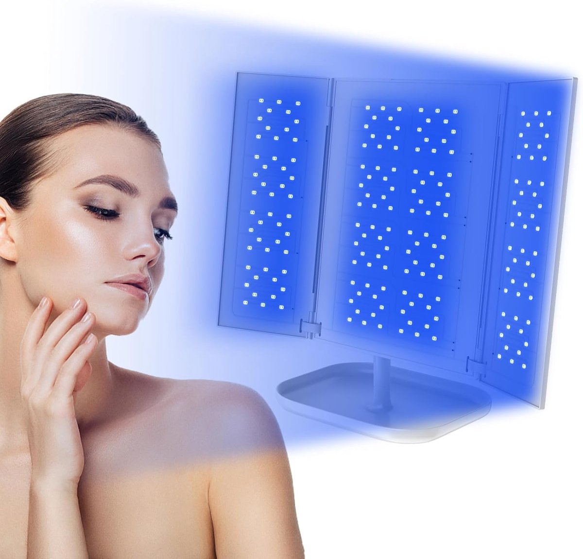 Unyqoos® Draagbare en opvouwbare bruiningslamp met 192 LED's voor thuisgebruik