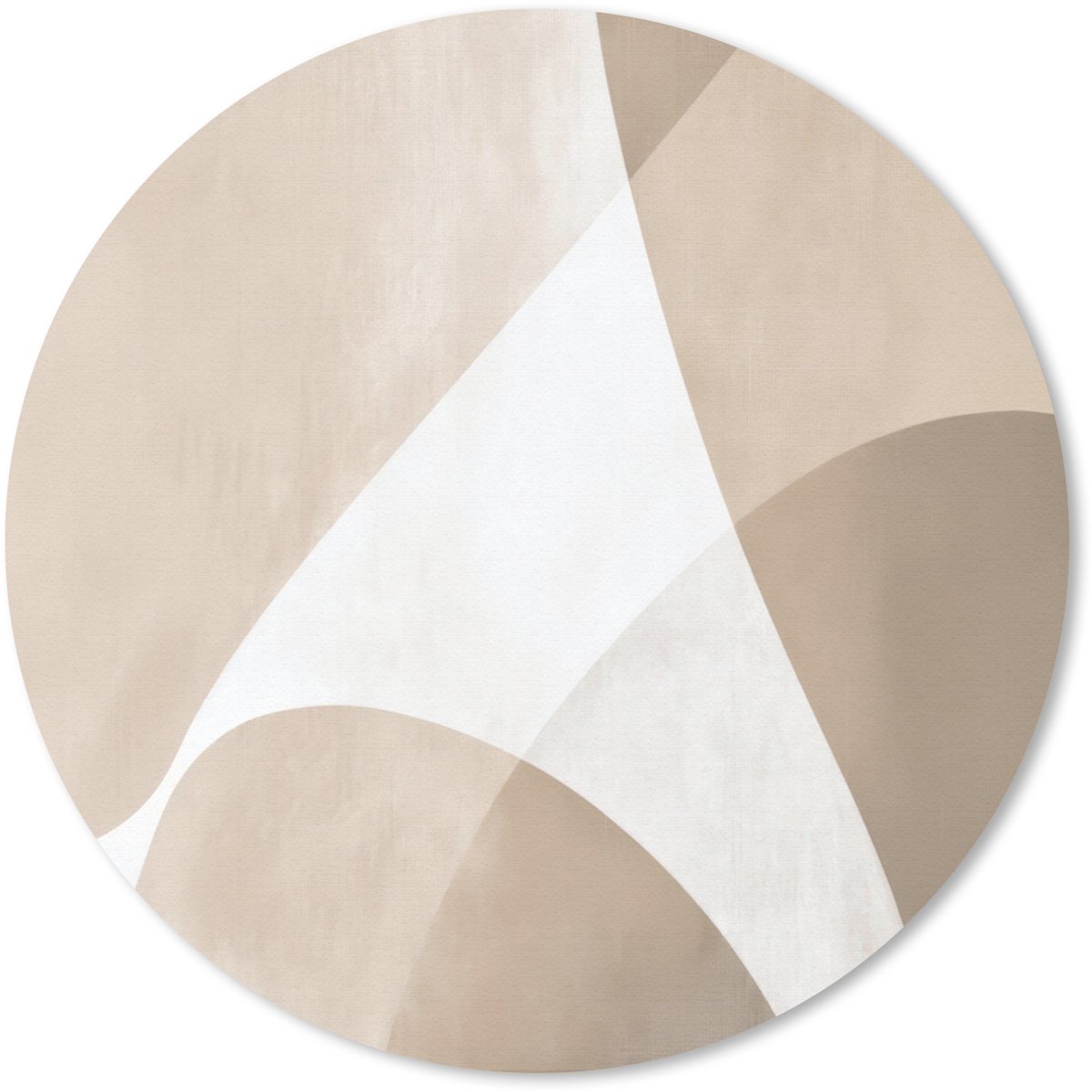 Muismat rond 50x50 cm - Mousepad Vloeiende vlakken - Harmonieus - Golvend - Ronde muismatten