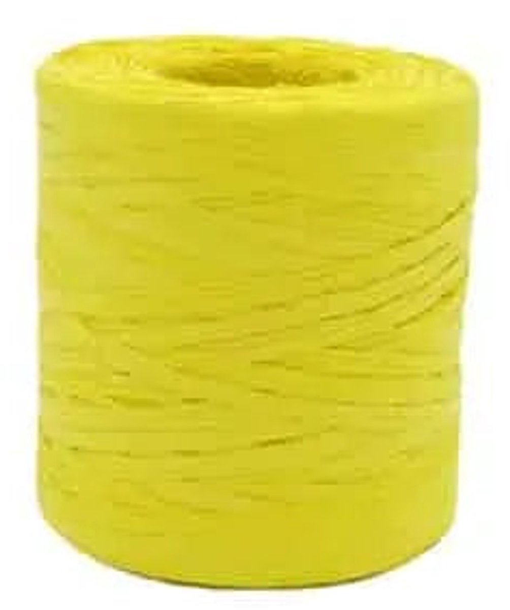 Papier Raffia Geel – 5/30 mm - 200mtr.