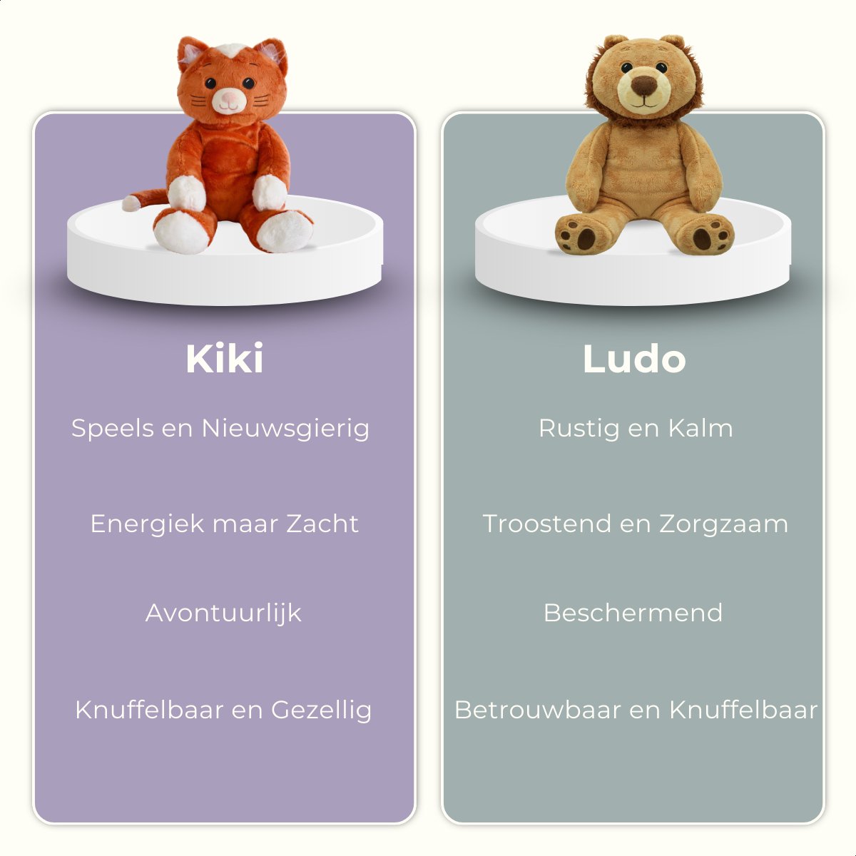 Verzwaringsknuffel Met Hartslag - Kiki de kat - 53cm / 2kg - Verzwaarde Knuffel - Weighted Stuffed Animal - Troostknuffel - Slaapknuffel - Zware Knuffel - Rustgevende Knuffel met Heartbeat - Troostknuffel - Plushie - Voor Kinderen en Volwassenen — afbeelding 8