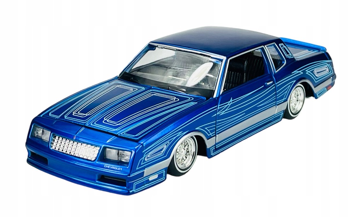 Maisto 1986 Chevrolet Monte Carlo SS Blauw 1:24 Metaal Nieuw
