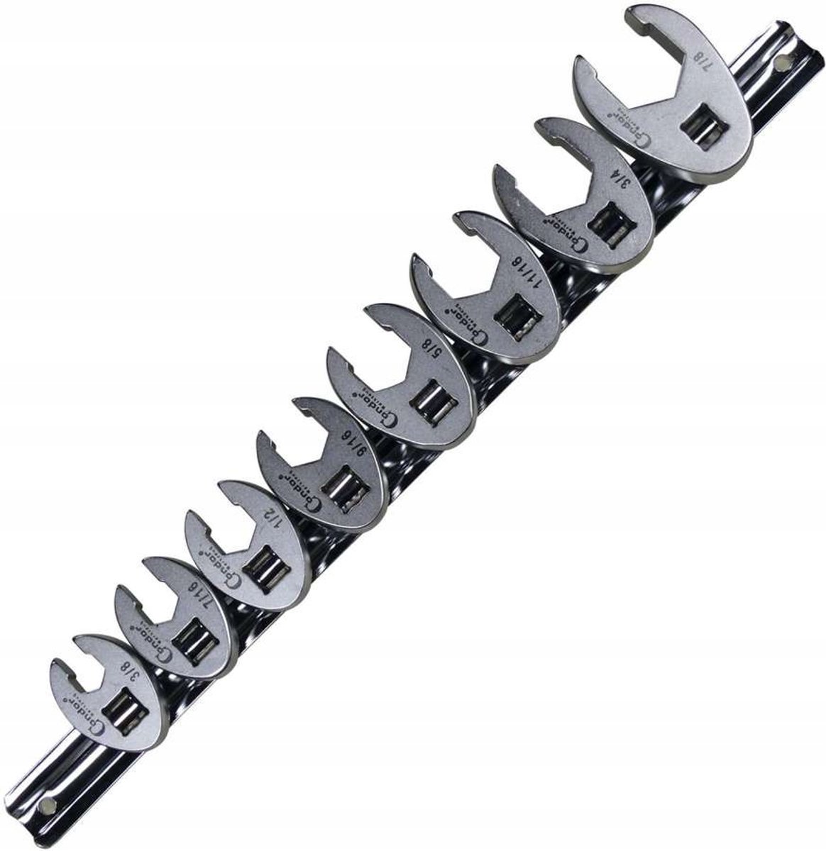 8-delige Verlengde Dopset 3/8" - 7/8" Chroom-Vanadium Staal