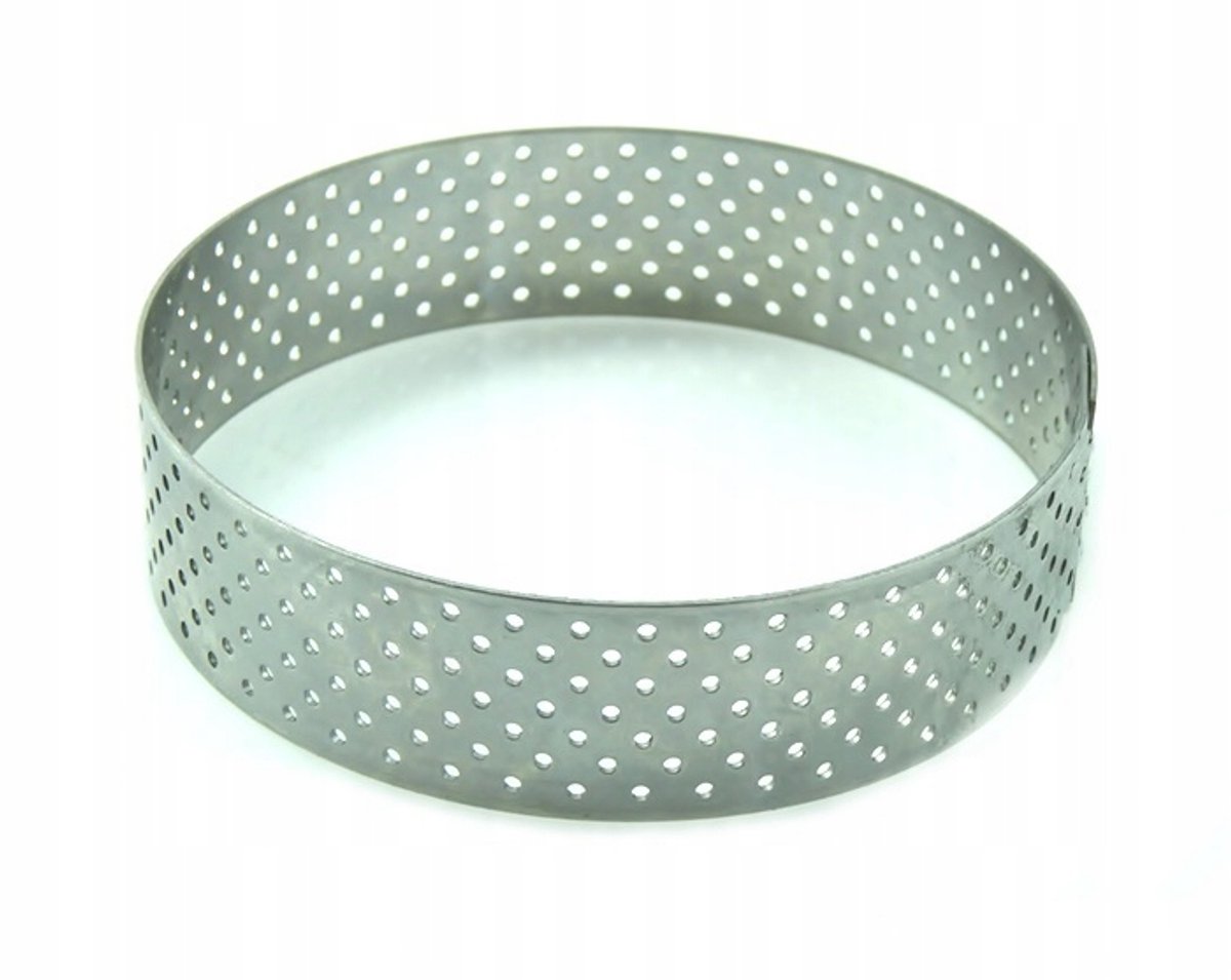 Perforate Taartring 12cm - Roestvrij Staal - Bakvorm Bodem