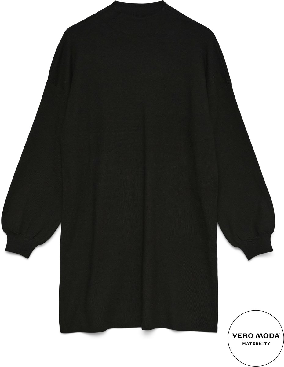 Vero Moda MATERNITY - VMMNANCY LS FUNNELNECK DRESS NOOS - Dames - Mini jurken Black