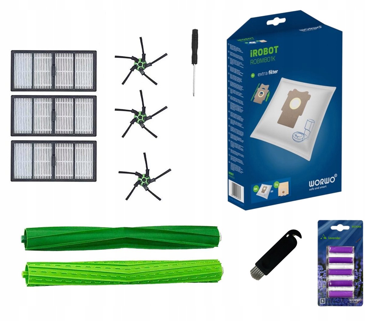 Accessoireset voor iRobot Roomba S9/S9+: Filters, Borstels & Zakken