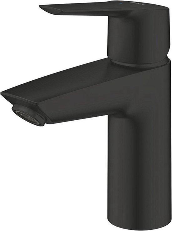 GROHE Start Wastafelkraan - Waterbesparend - Middelhoge uitloop - Met push-open waste - Mat zwart