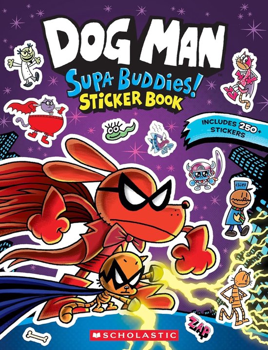 Dog Man Movie- Dog Man: Supa Buddies Sticker Book - cover
