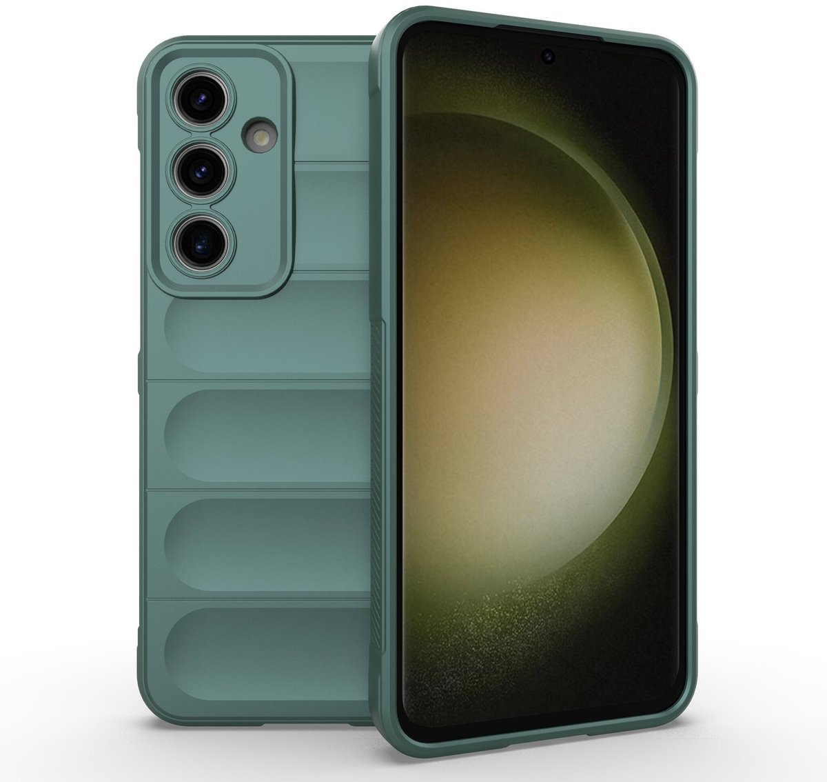 Solidenz AeroGrip geschikt voor Samsung Galaxy S24 FE hoesje - Groen