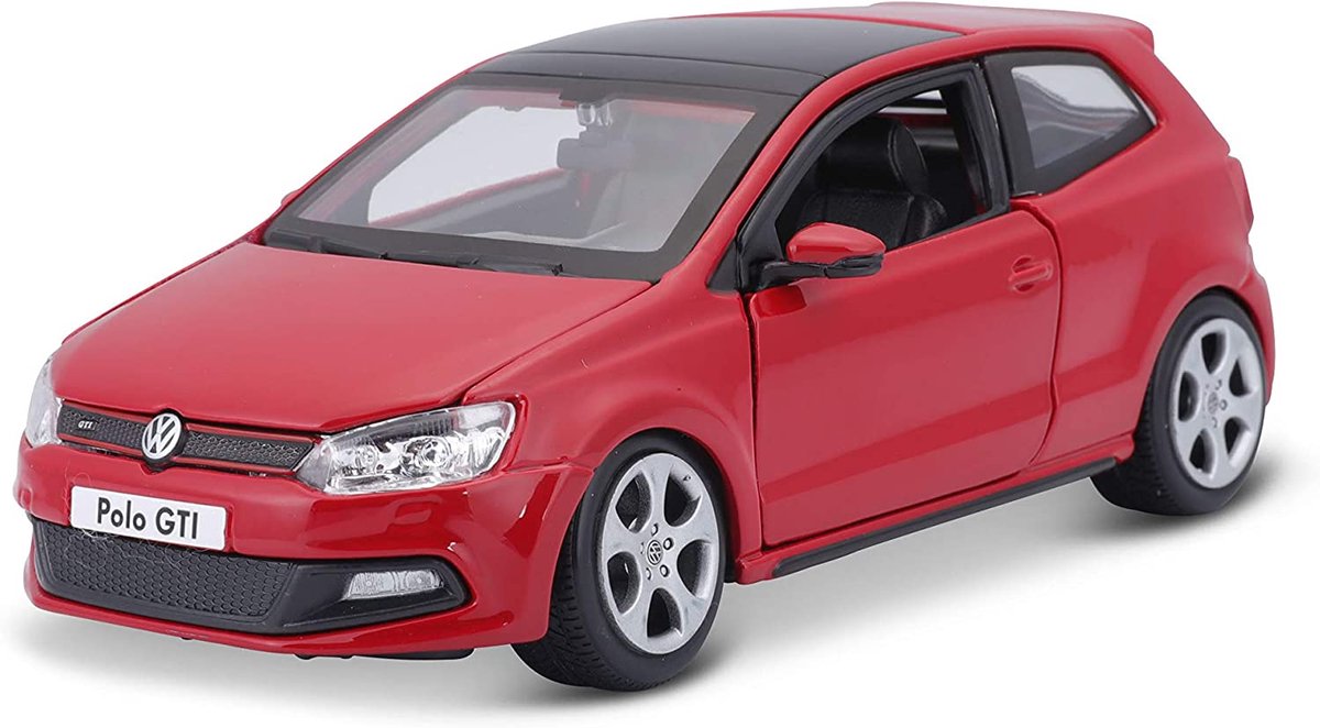 Bburago VW Polo GTI Mk5 Rood Schaal 1:24 Modelauto