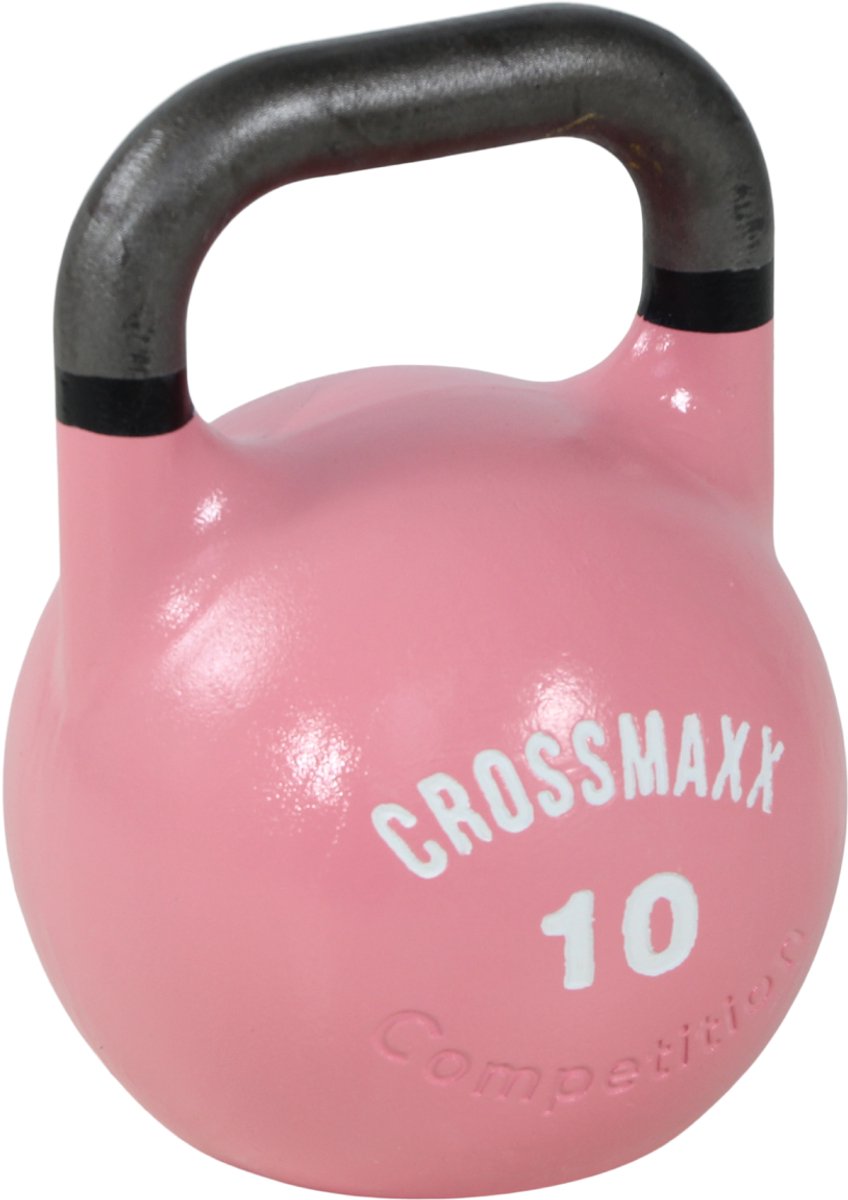 Crossmaxx competition kettlebell l 10 kg l pink-black stripe