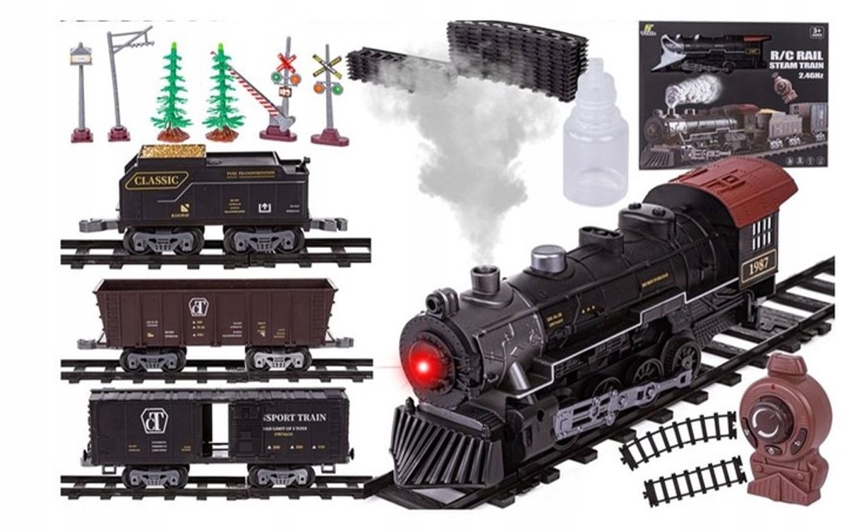 RC elektrische trein met afstandsbediening - 2,4 GHz, 3 wagons