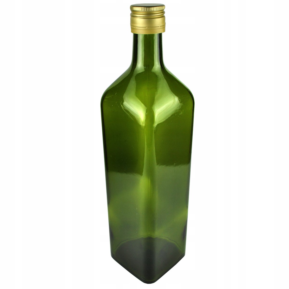 Glazen Fles Marasca 1000ml met Zwarte "Niet-Druppel" Dop - Voor Olie & Kruiden