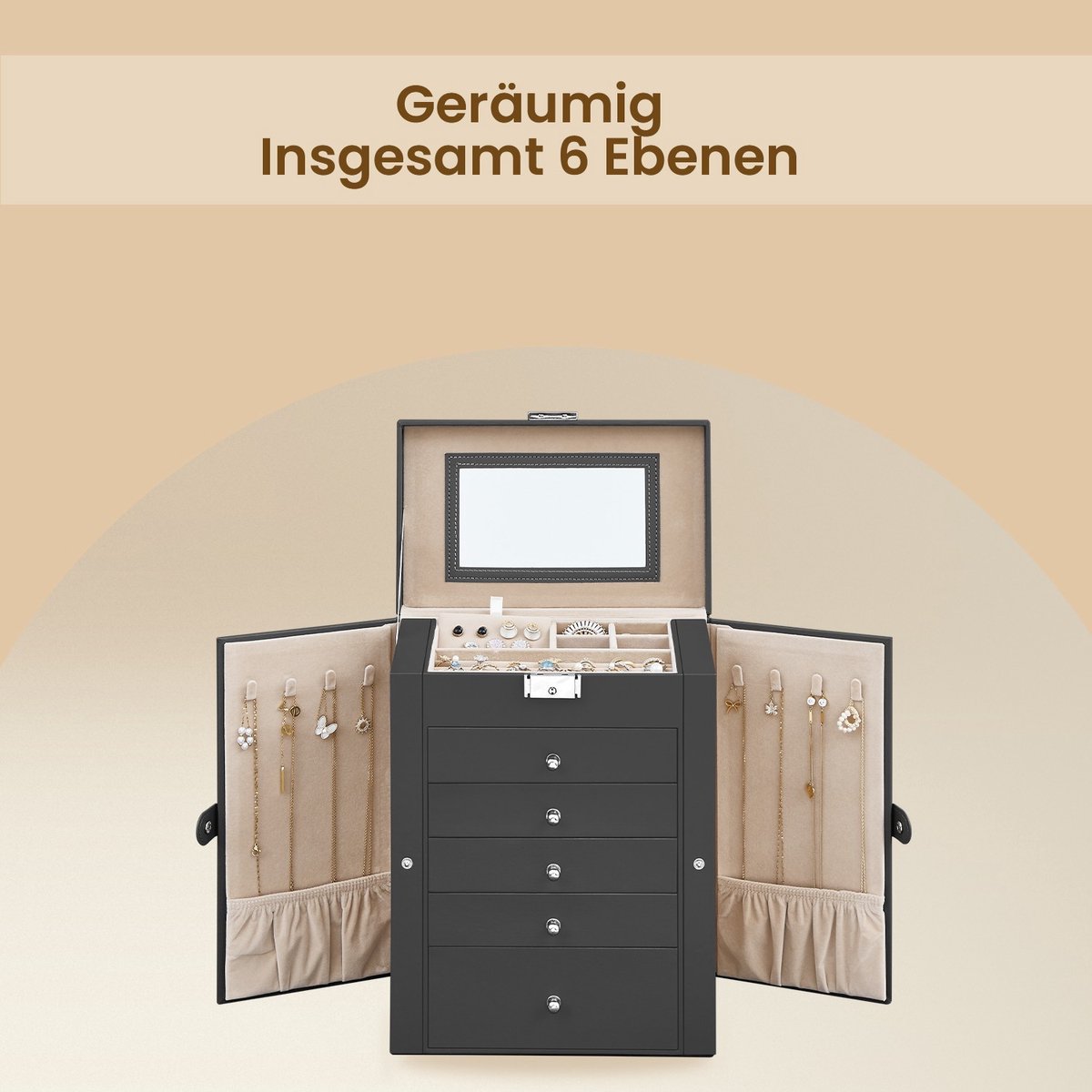Sieradendoos – 6 niveaus
