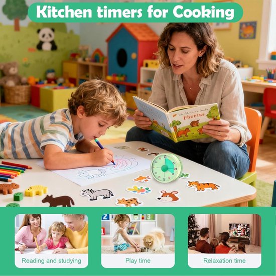 WOKICOR Küchentimer Mechanisch, Kitchen Timer Erinnerung Time