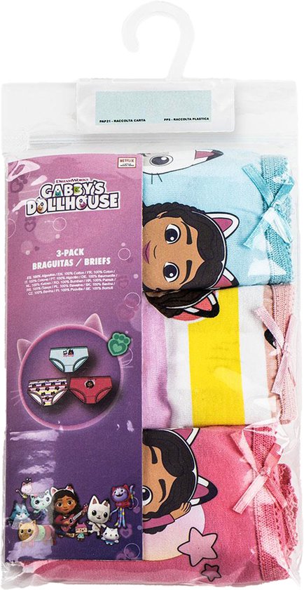 Gabby's Dollhouse Sous-vêtements Sous-vêtements Filles 3 pièces