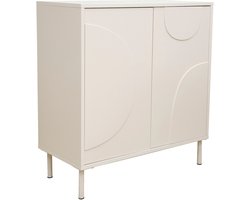 Sideboard Holea dressoir 75x70x34 cm beige [en.casa]