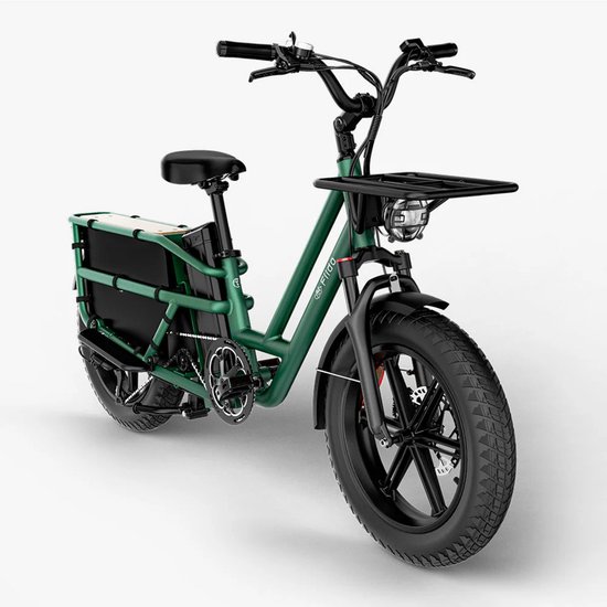 Fiido T2 2025 - Elektrische Longtail Bakfiets - Bosgroen — afbeelding 2