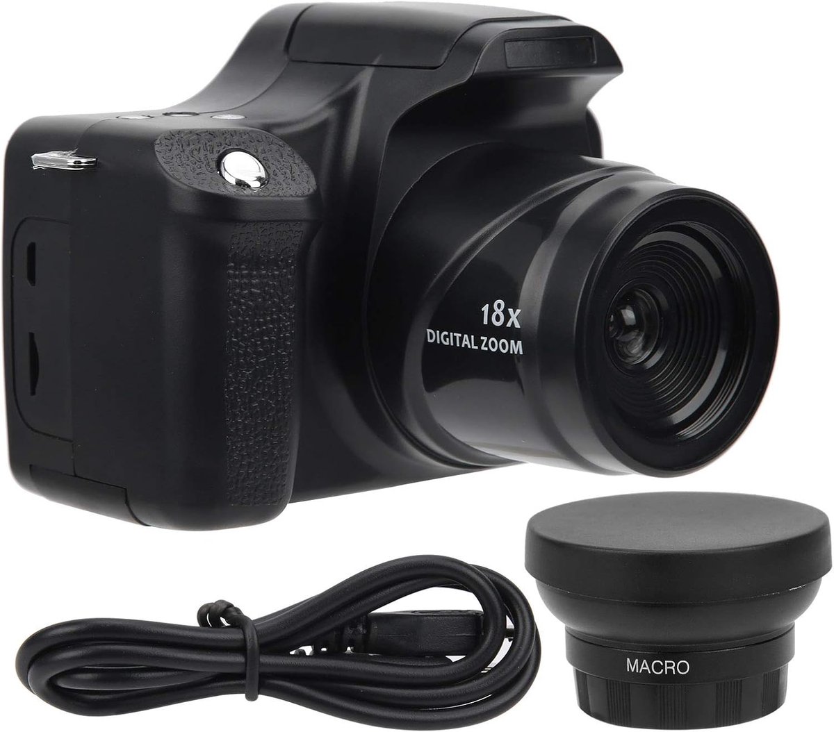 24 MP 18 x zoom 3 inch LCD-HD-scherm SLR-camera met ingebouwde flits en microfoon voor familiefeesten en buitenreizen - Standaard editie met groothoeklens .