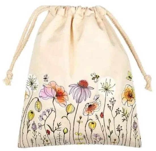 ECO Geschenkzak Flowers - Beloningszakje