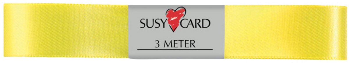 SUSY CARD cadeaulint dubbel satijn, 15 mm x 3 m, rood