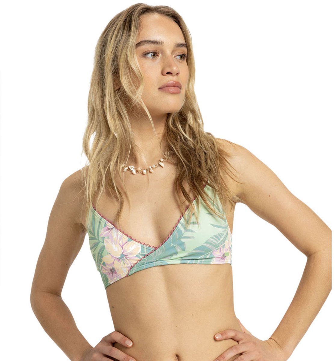 Roxy Into The Sun Fixed Tri Bikinitop XS Vrouw Groen