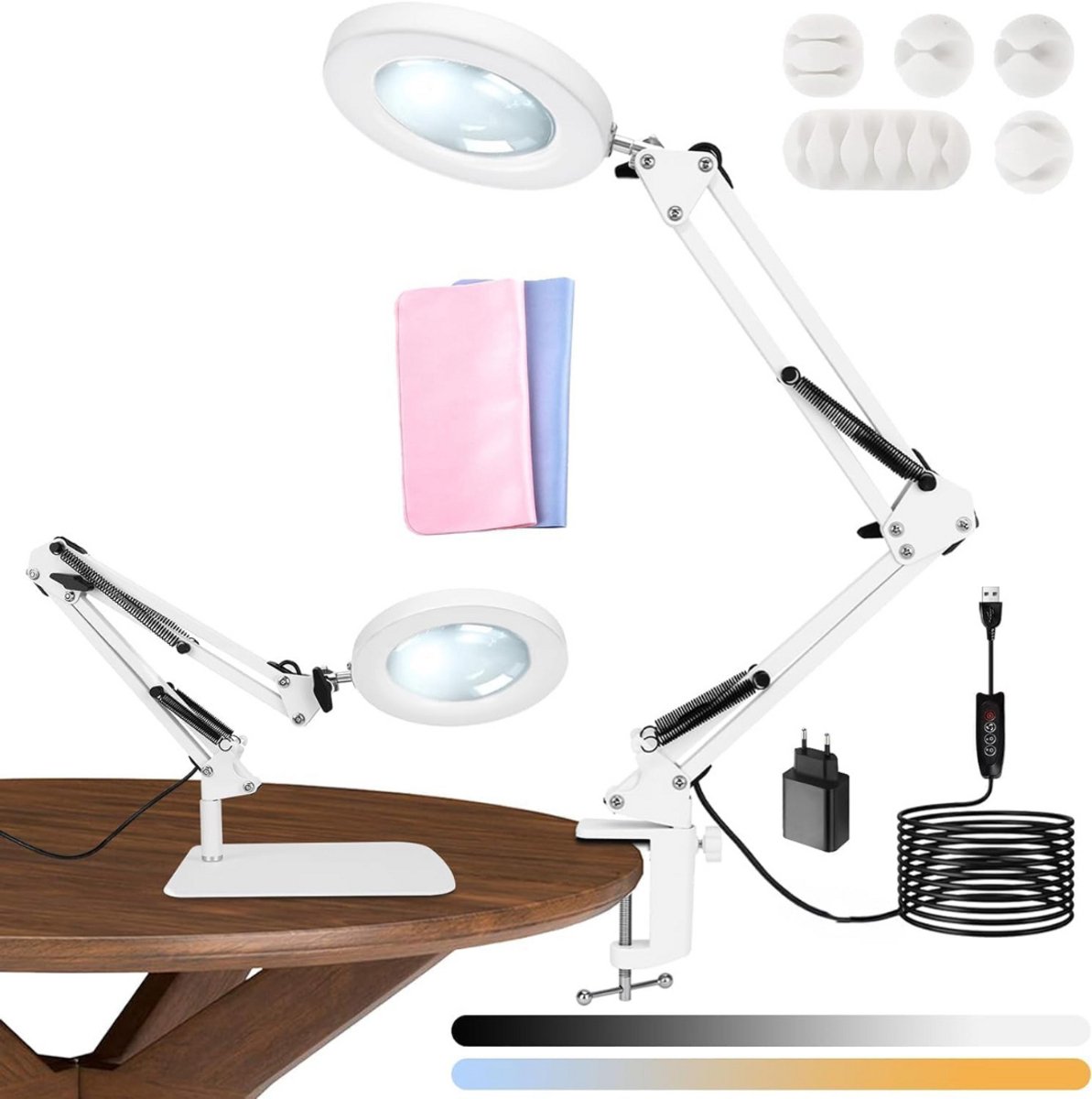 Vergrootglas met Verlichting - Loeplamp - Vergrootspiegel Led - Wit
