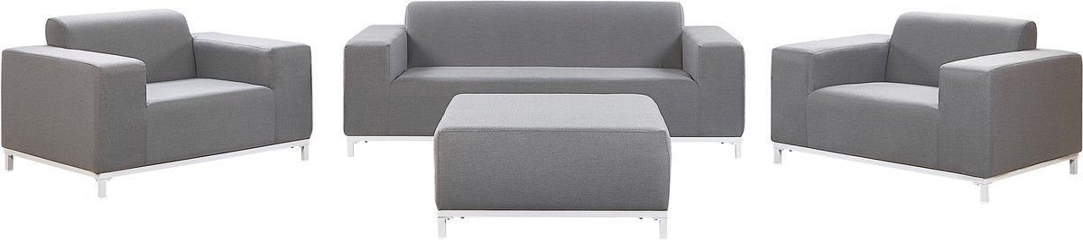 Beliani ROVIGO - Loungeset voor 5 - Grijs - Kunststof