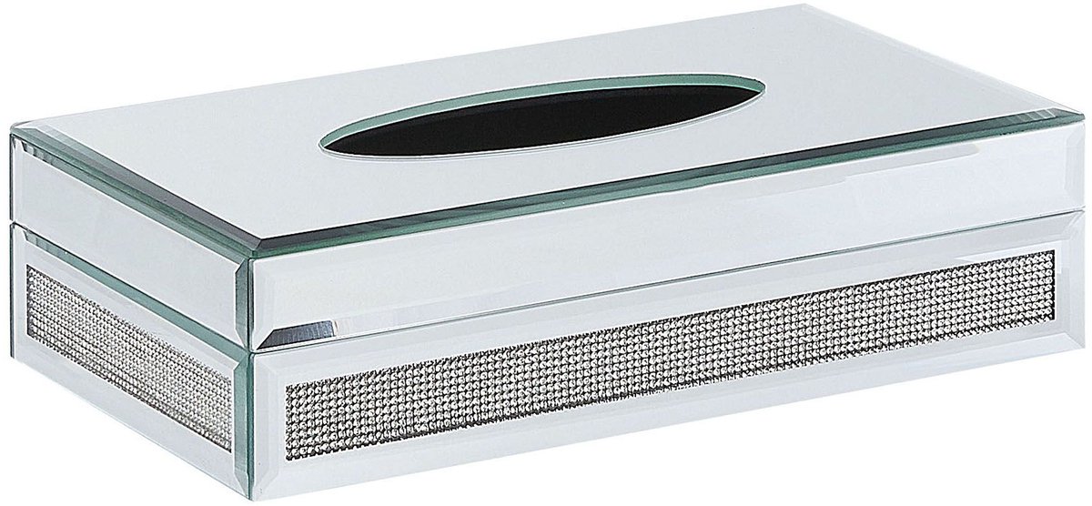 BELIANI CHARLY - Tissuebox - Zilver - Glas