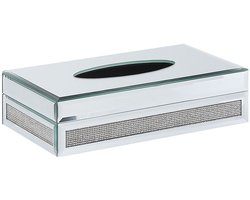 CHARLY - Tissuebox - Zilver - Glas