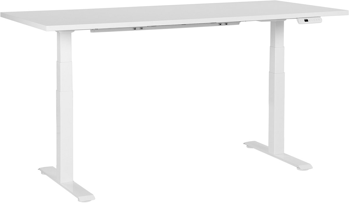 Beliani DESTINES - Elektrisch Verstelbaar bureau - Wit - 180 cm - Spaanplaat