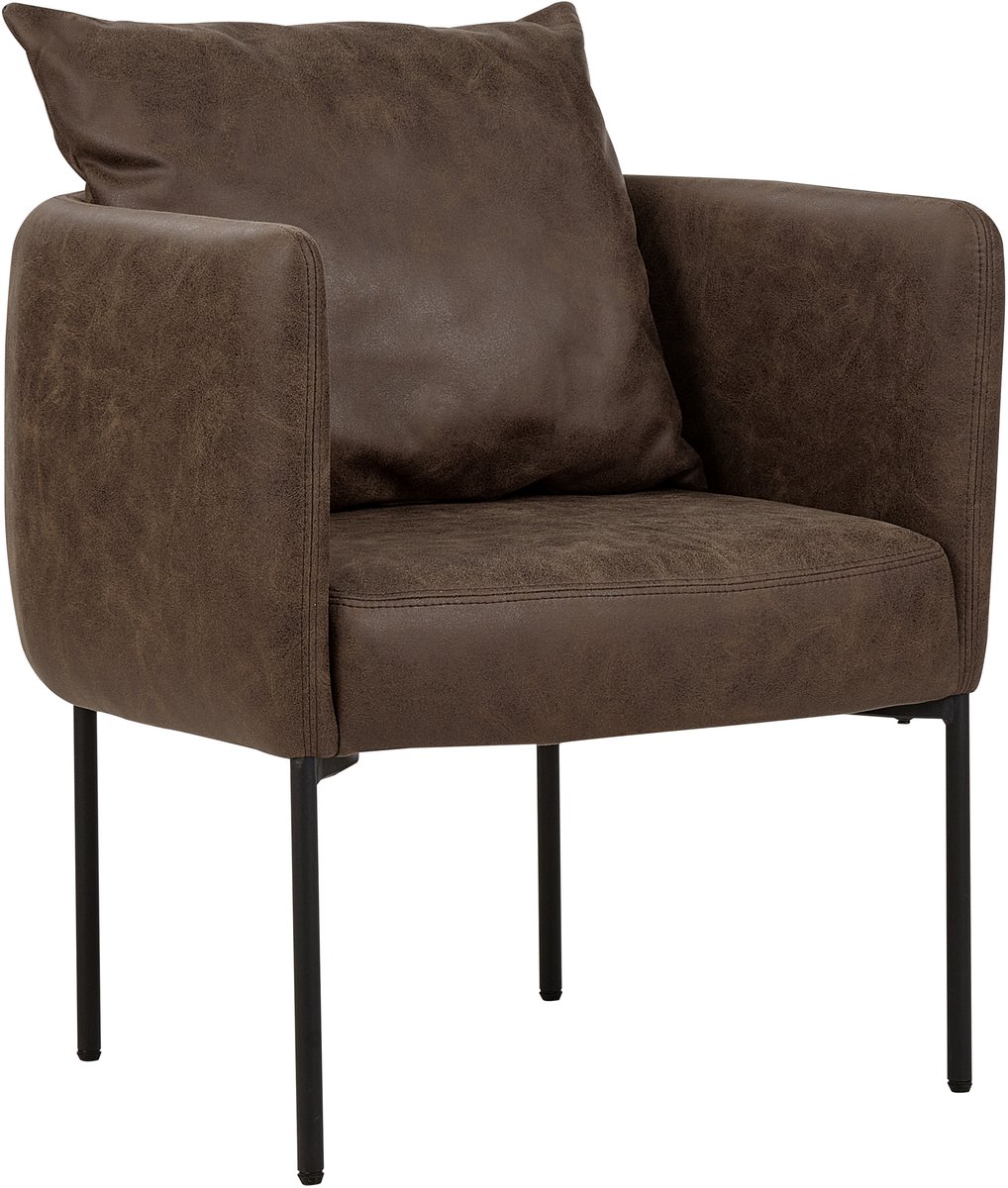 MALMOS - Fauteuil - Donkerbruin - Kunstleer