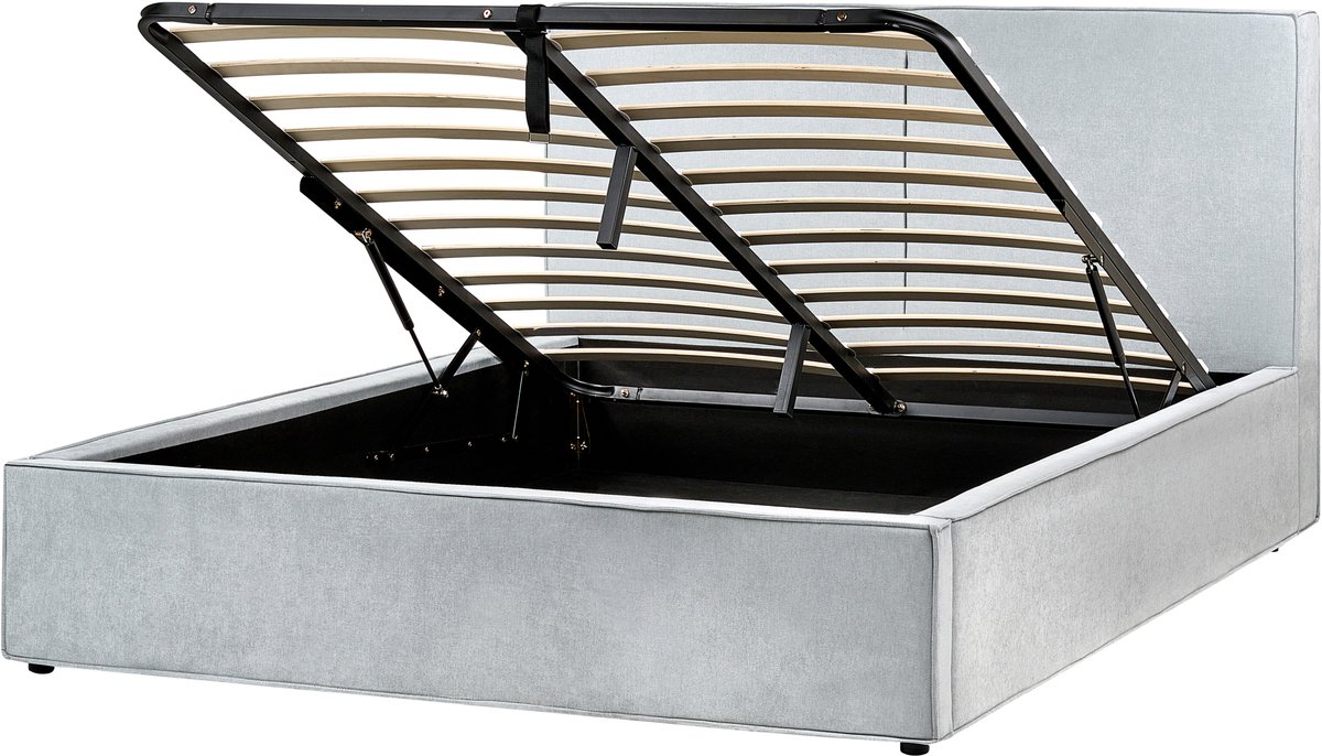 BELIANI MOISSAC - Bed - Lichtblauw - 160 x 200 cm - Polyester