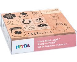 HEYDA Stempelset 'Geluk' in transparante box