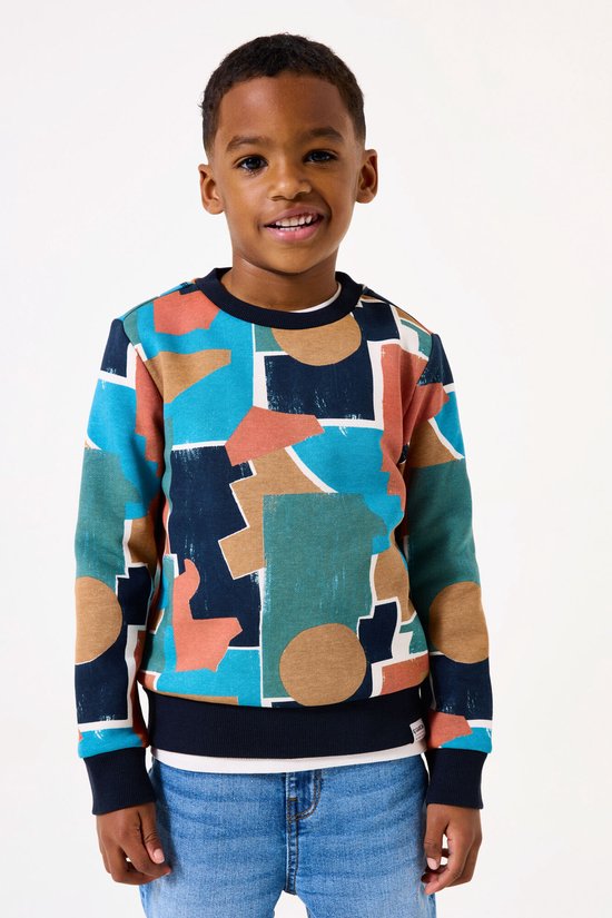 GARCIA Jongens Print Sweater Blauw Lange mouw