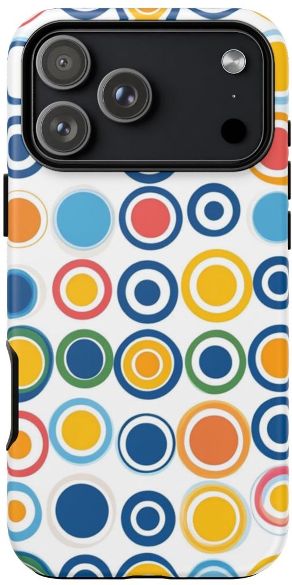 Vrolijk Patroon met Kleurrijke Cirkels – Telefoonhoesje Geschikt voor iPhone 17 Pro Max