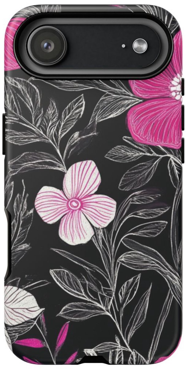 Roze en Witte Bloemenprint – Telefoonhoesje Geschikt voor iPhone 17 Air